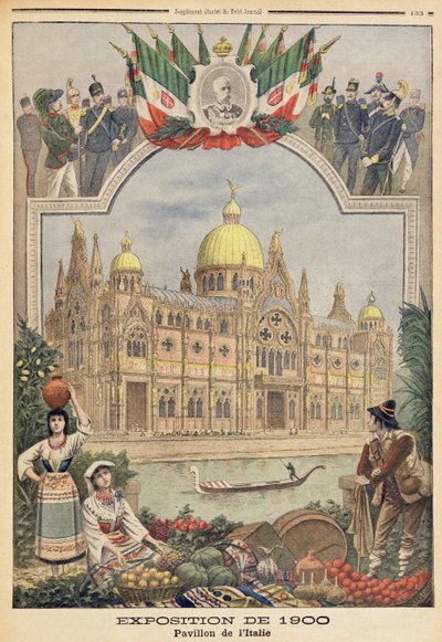 The Italian Pavilion at the Universal Exhibition of 1900, Paris, illustration from 